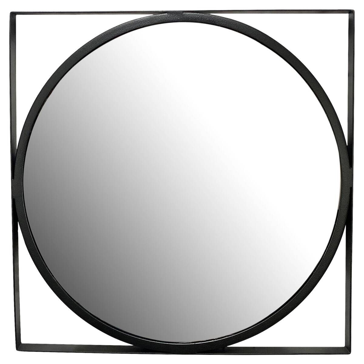 Wohnling Wandspiegel schwarz Metall T/D: ca. 2,5x54 cm