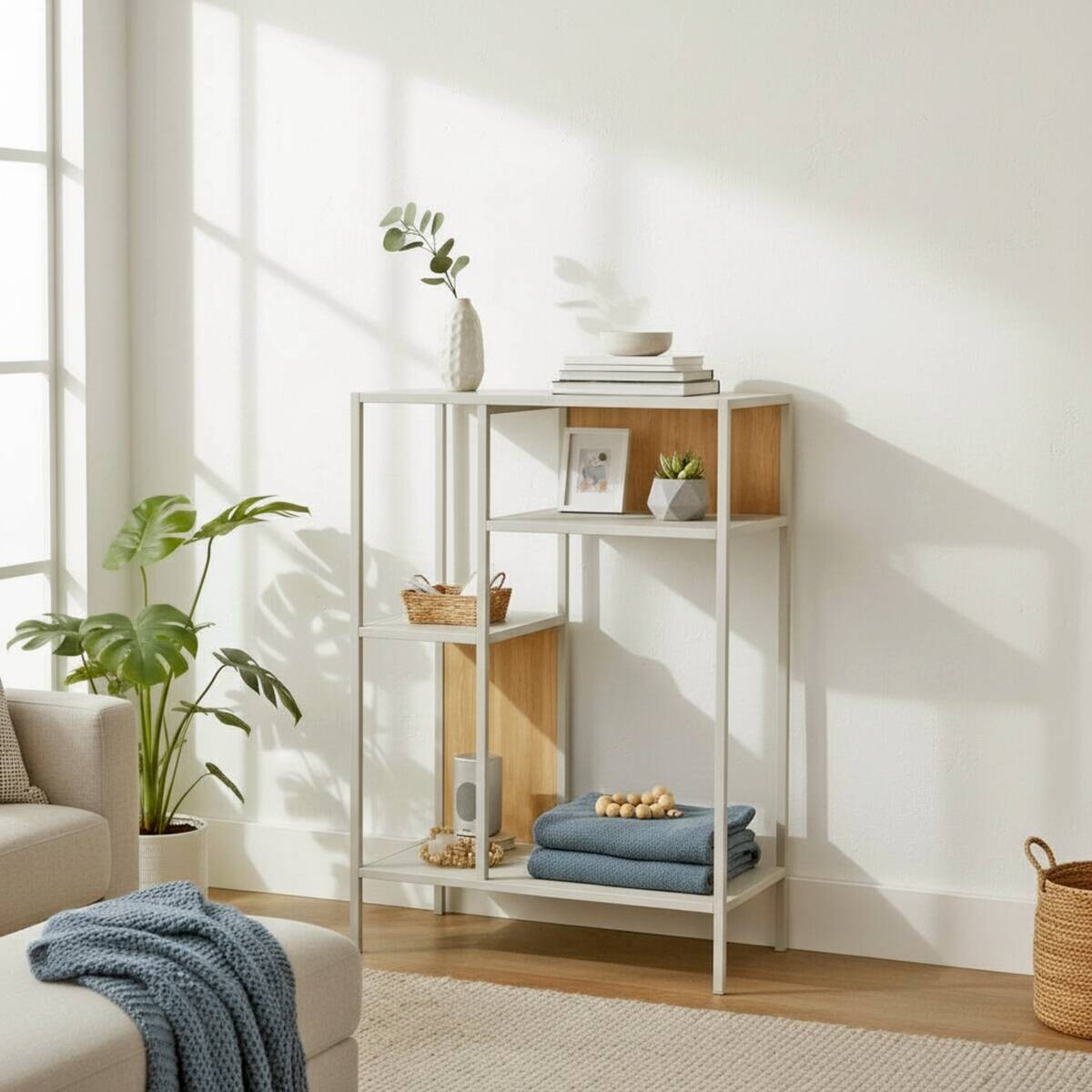 Regal Kaschmir Eiche Natura Nachbildung B/H/T: ca. 50x75x30 cm