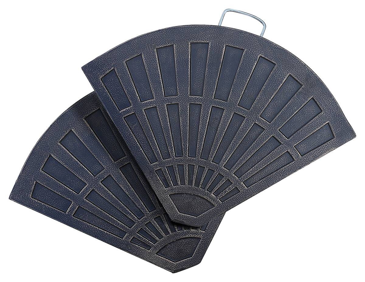 Outsunny Platten-Schirmständer mit Handgriff bronze Metall B/H/L: ca. 47x4,2x66 cm