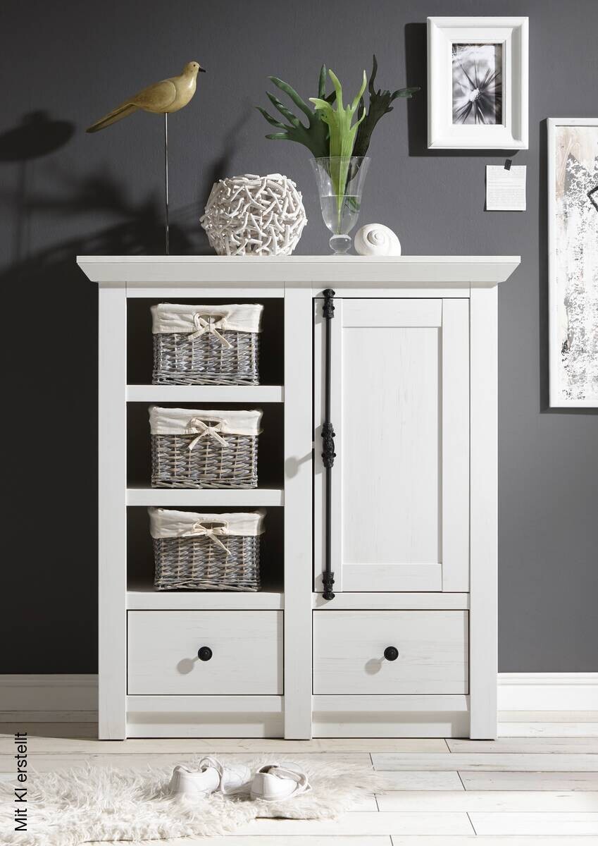 Highboard Westerland weiß B/H/T: ca. 105x115x45 cm
