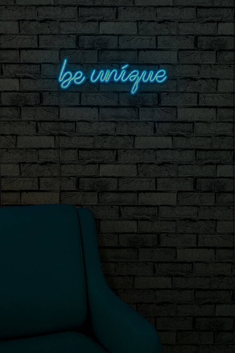 Opviq LED-Wandleuchte blau PVC B/H/T/L: ca. 49x17x2x49 cm