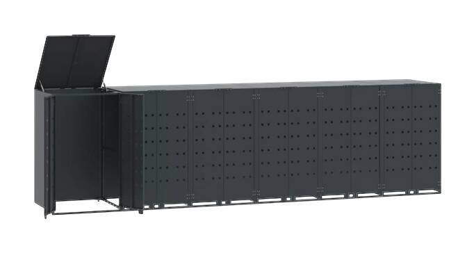 vidaXL Mülltonnenbox anthrazit