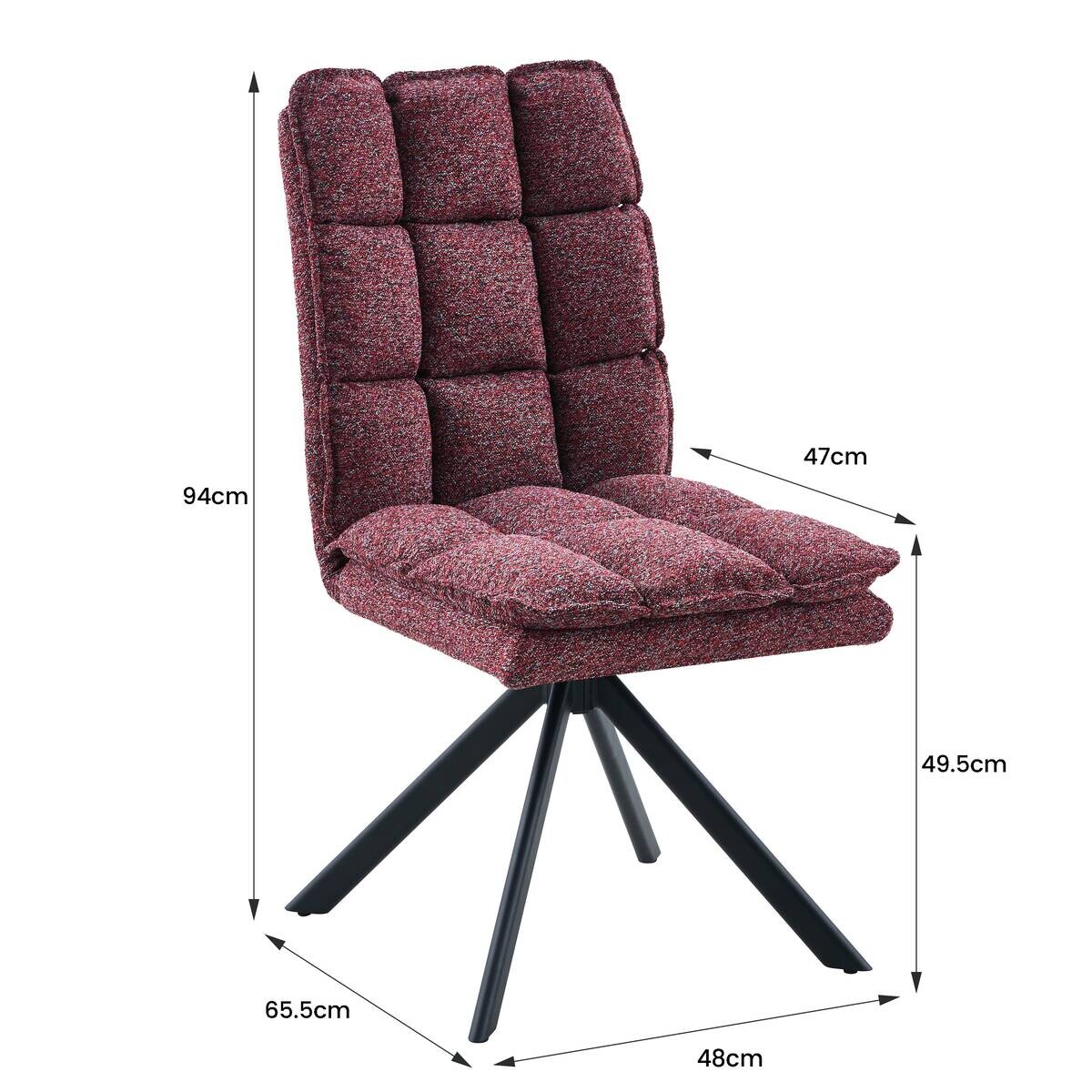 Stuhl Stacy rot B/H/T: ca. 48x94x65,5 cm