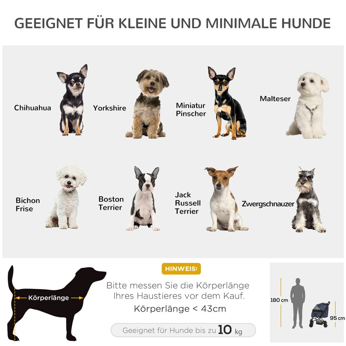 PawHut Hunde-Zubehör blau Polyester B/H/L: ca. 52x76,5x95 cm