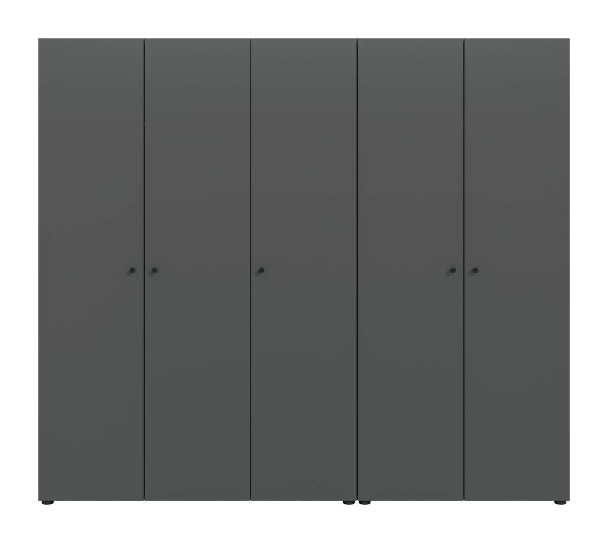 Kleiderschrank DARWIN anthrazit B/H/T: ca. 200x176x51 cm