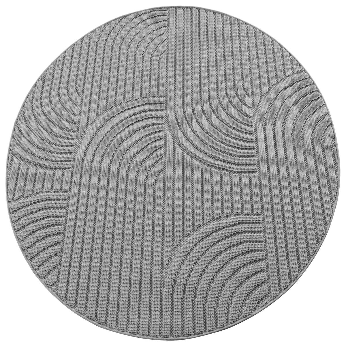 Ayyildiz Kurzflorteppich HELIX silber B/H/L: ca. 120x0,7x120 cm