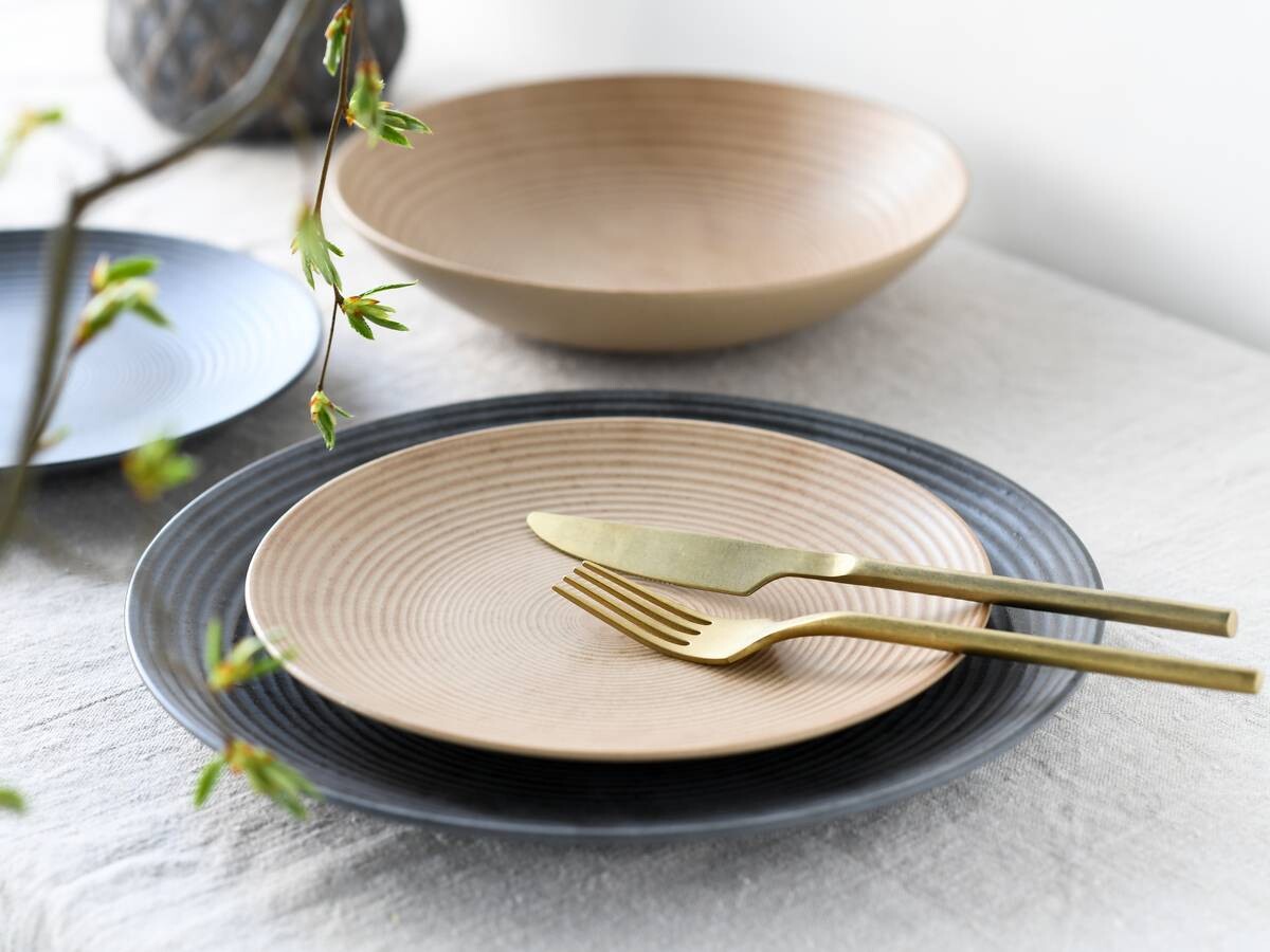 CreaTable Tafelservice Catania Mix anthrazit Steinzeug 12 tlg.