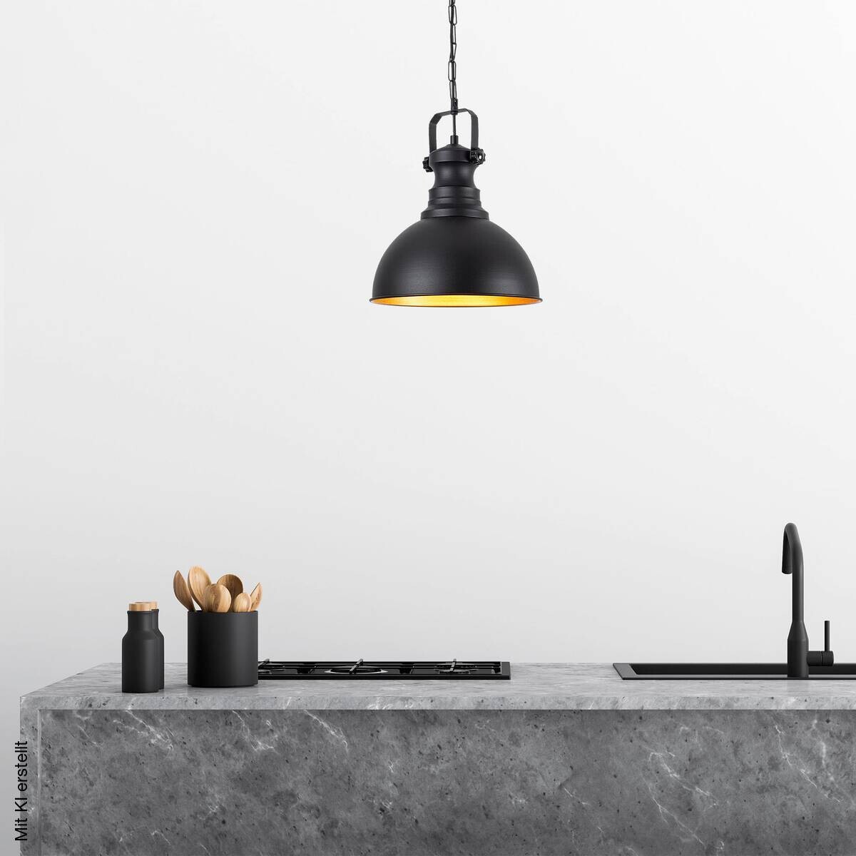 Opviq Pendelleuchte Saglam-3710-1 schwarz Holz B/H/T/L/D: ca. 31x85x31x31x31 cm E27 1 Brennstellen