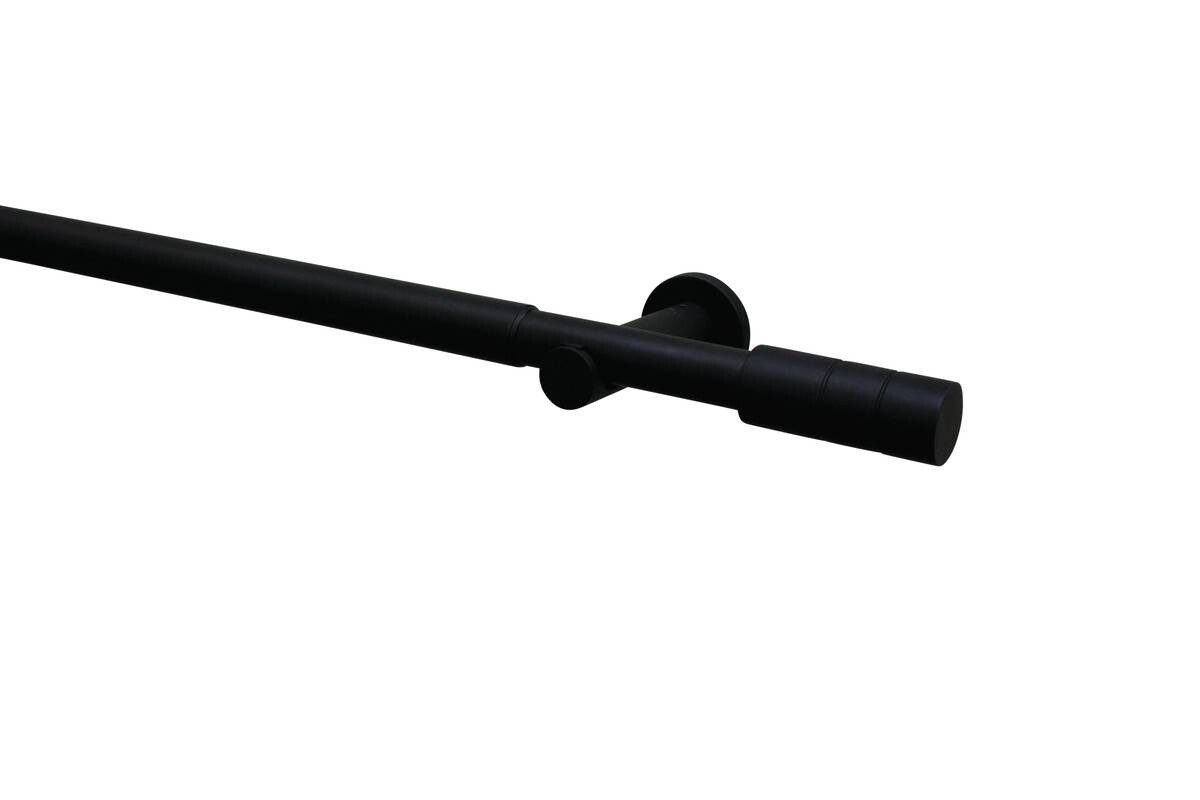 Boviva Stilgarnituren Zylinder mattschwarz Metall L: ca. 360 cm ausziehbar von ca. 190 bis 360 cm 1.0 Läufe