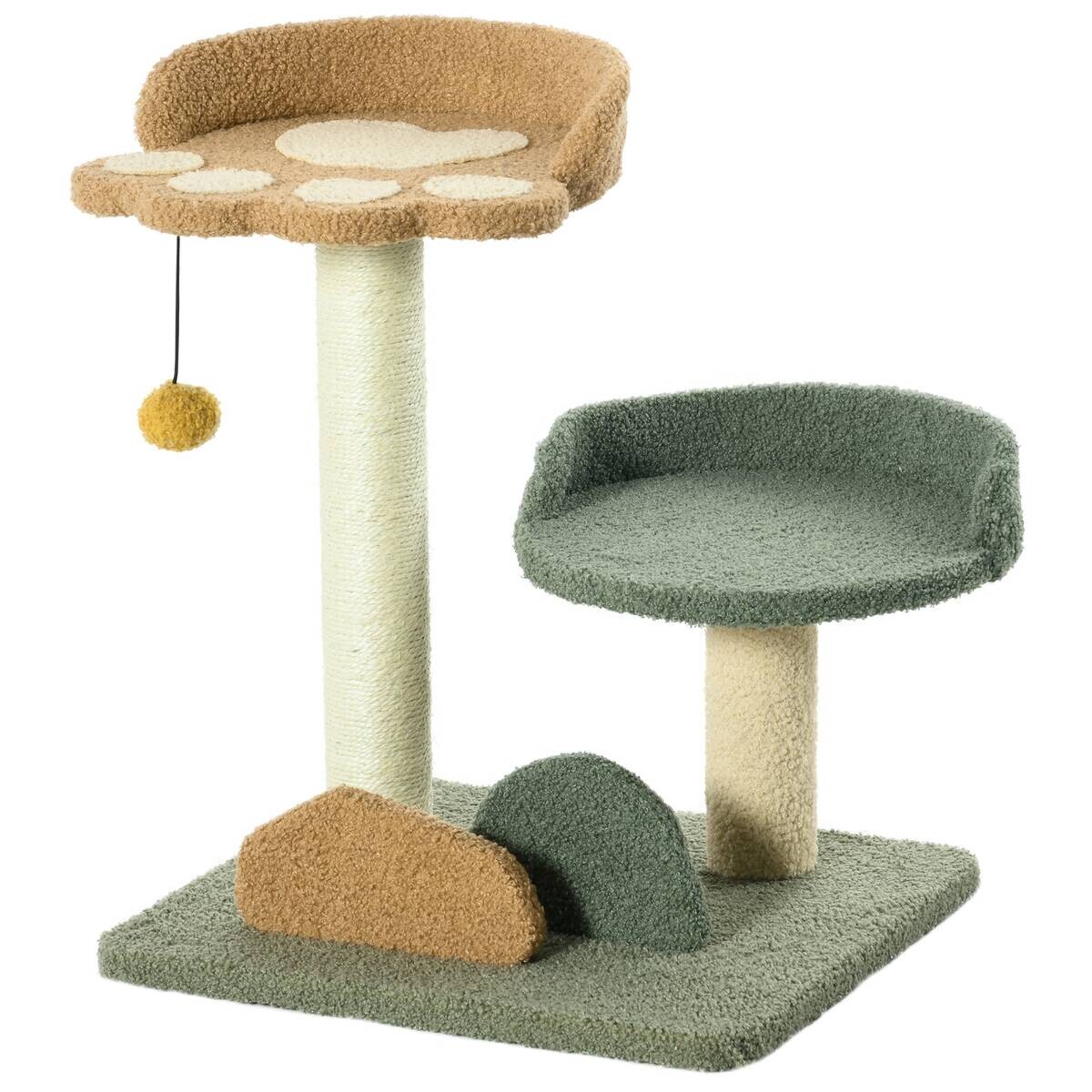 PawHut Kratzbaum grün Spanplatte B/H/L: ca. 39x43x52 cm