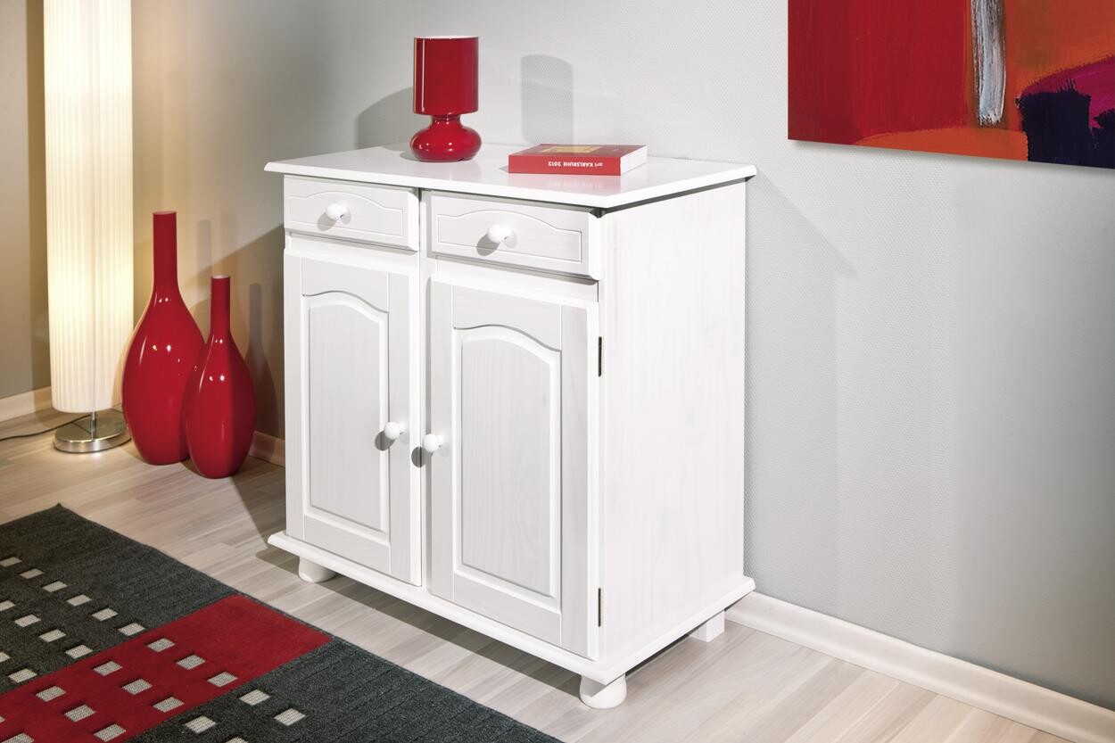 Kommode Lovi weiß lackiert B/H/T: ca. 88x87x43 cm