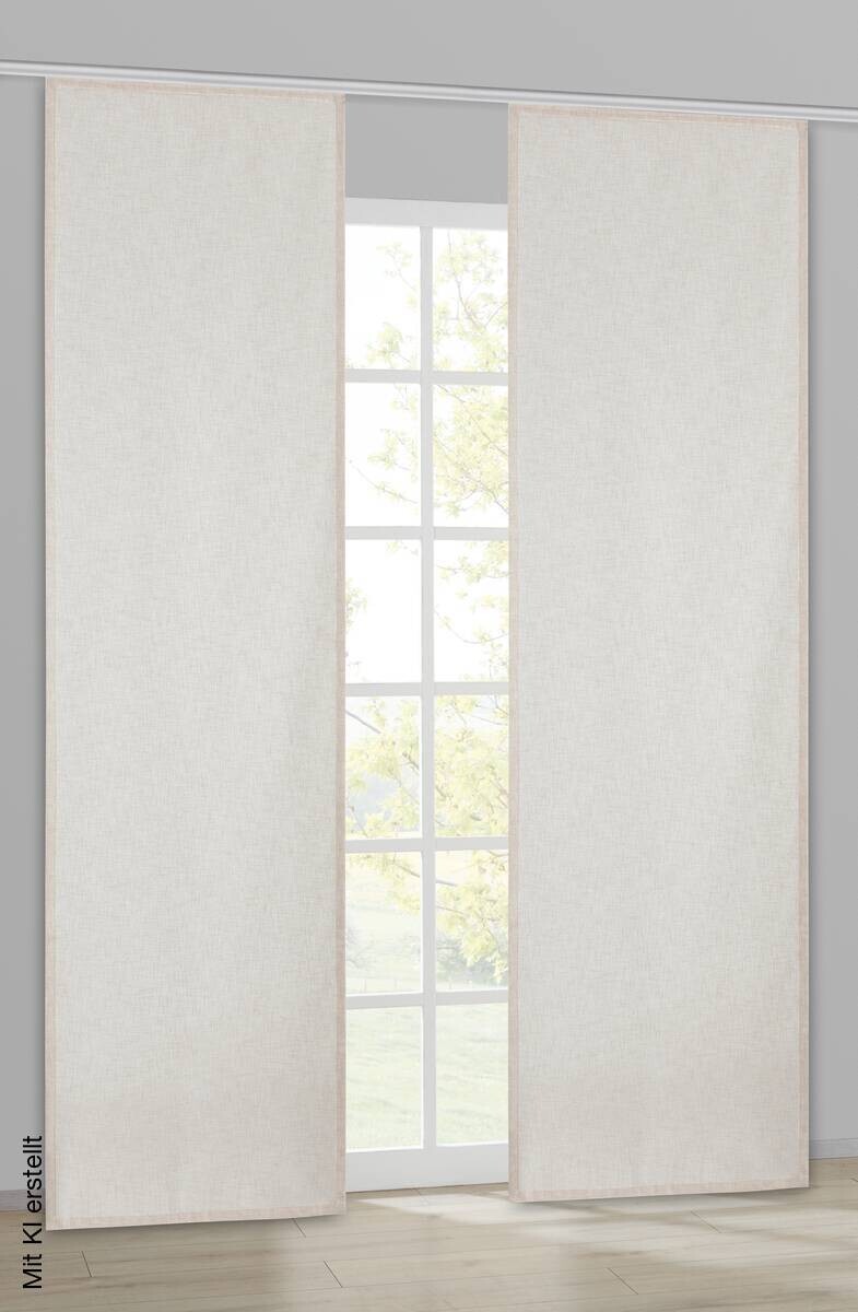 Schiebevorhang Kira hellbraun B/L: ca. 60x245 cm