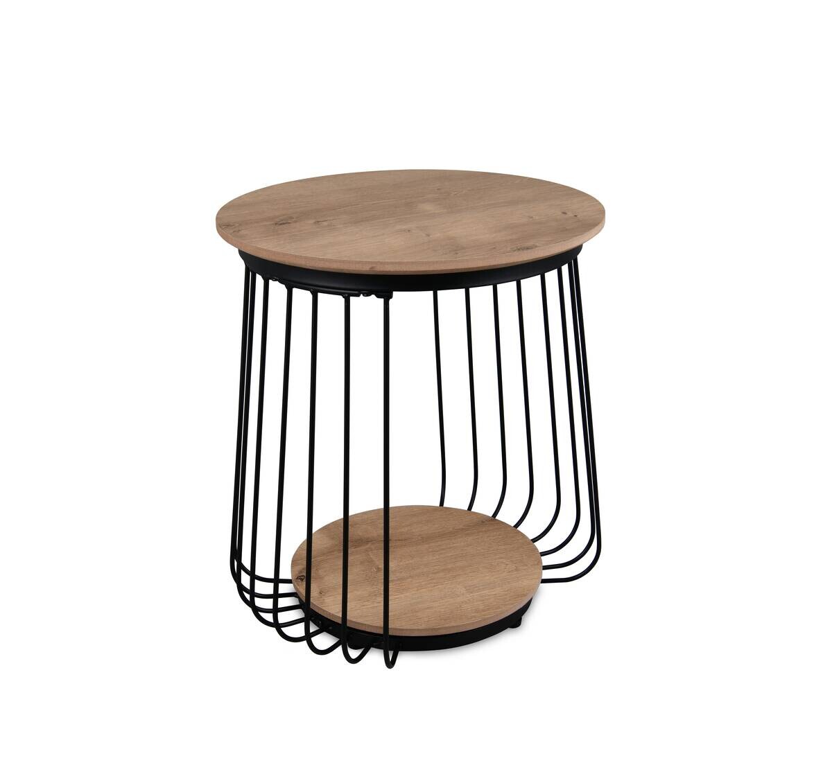 Couchtisch Arkali, 2er-Set Eiche Artisan Nachbildung H/D: ca. 50x50 cm