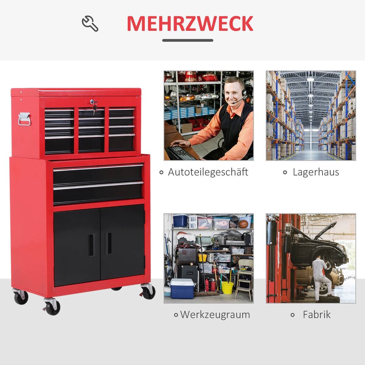 Werkstattwagen B/H/T: ca. 61,6x108x33 cm