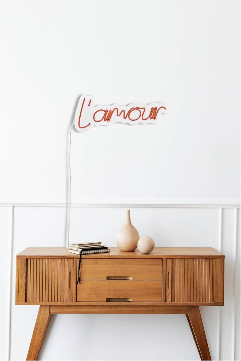 Opviq LED-Wandleuchte rot PVC B/H/T/L: ca. 41x18x2x41 cm