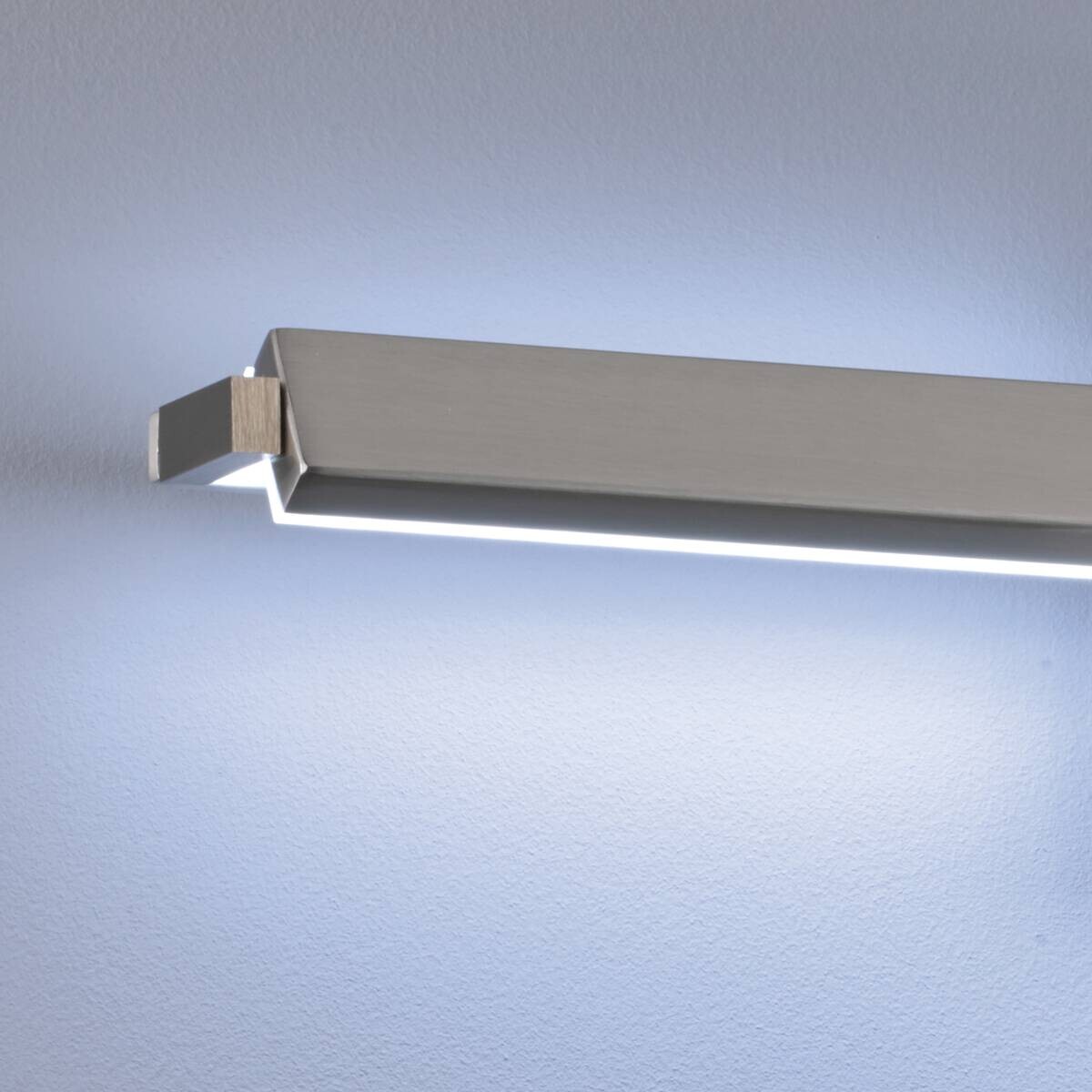 Fischer & Honsel LED-Wandleuchte 30055 weiß nickel matt Acryl Metall B/H/T: ca. 60x10x11 cm 1 Brennstellen