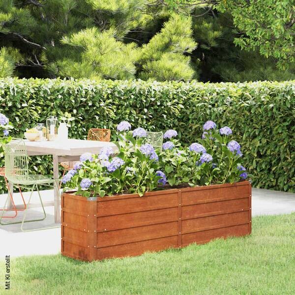 Hochbeet braun Stahl B/H/L: ca. 40x45x160 cm