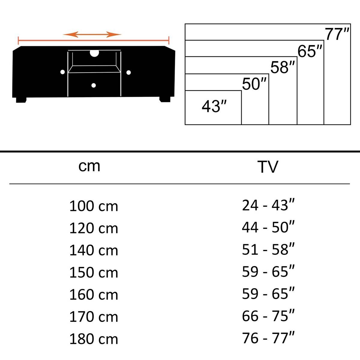 Lowboard natur schwarz lackiert B/H/T: ca. 147x50x38 cm