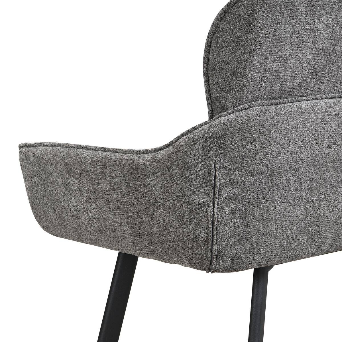 Sitzbank RICO schwarz grau Metall Stoff B/H/T: ca. 160x90x62 cm