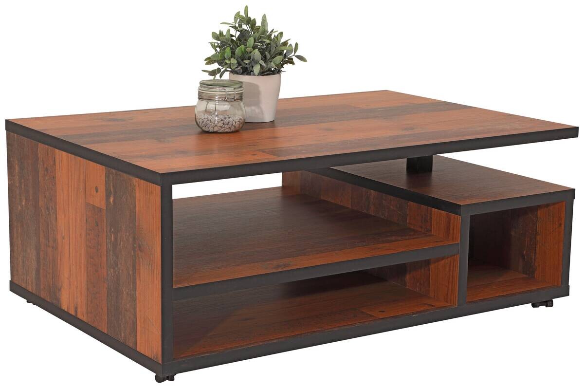 Couchtisch Eike Old Wood schwarz Nachbildung B/H/T: ca. 110x50x68 cm