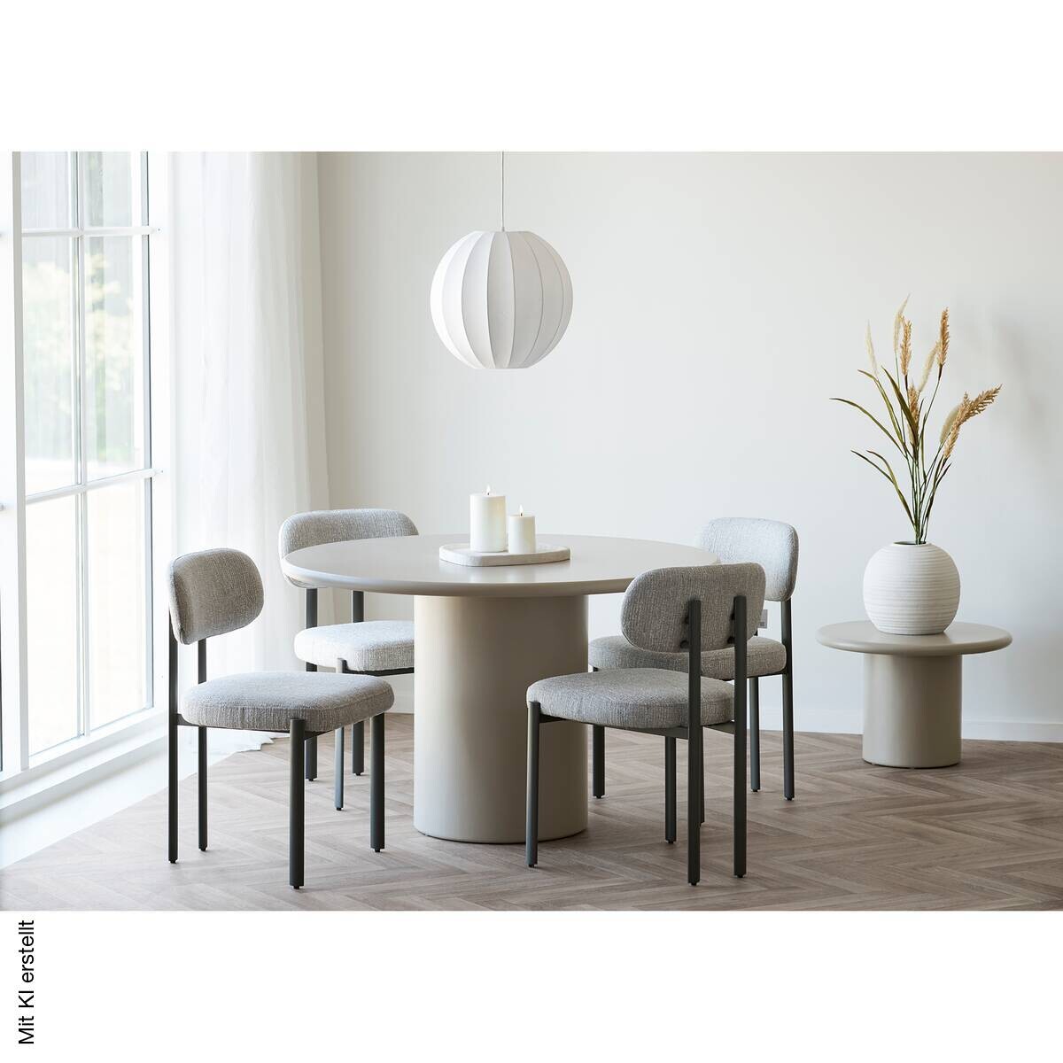 Housenordic Pendelleuchte Coventry weiß Holz Aluminium H/D: ca. 37x40 cm E27 1 Brennstellen