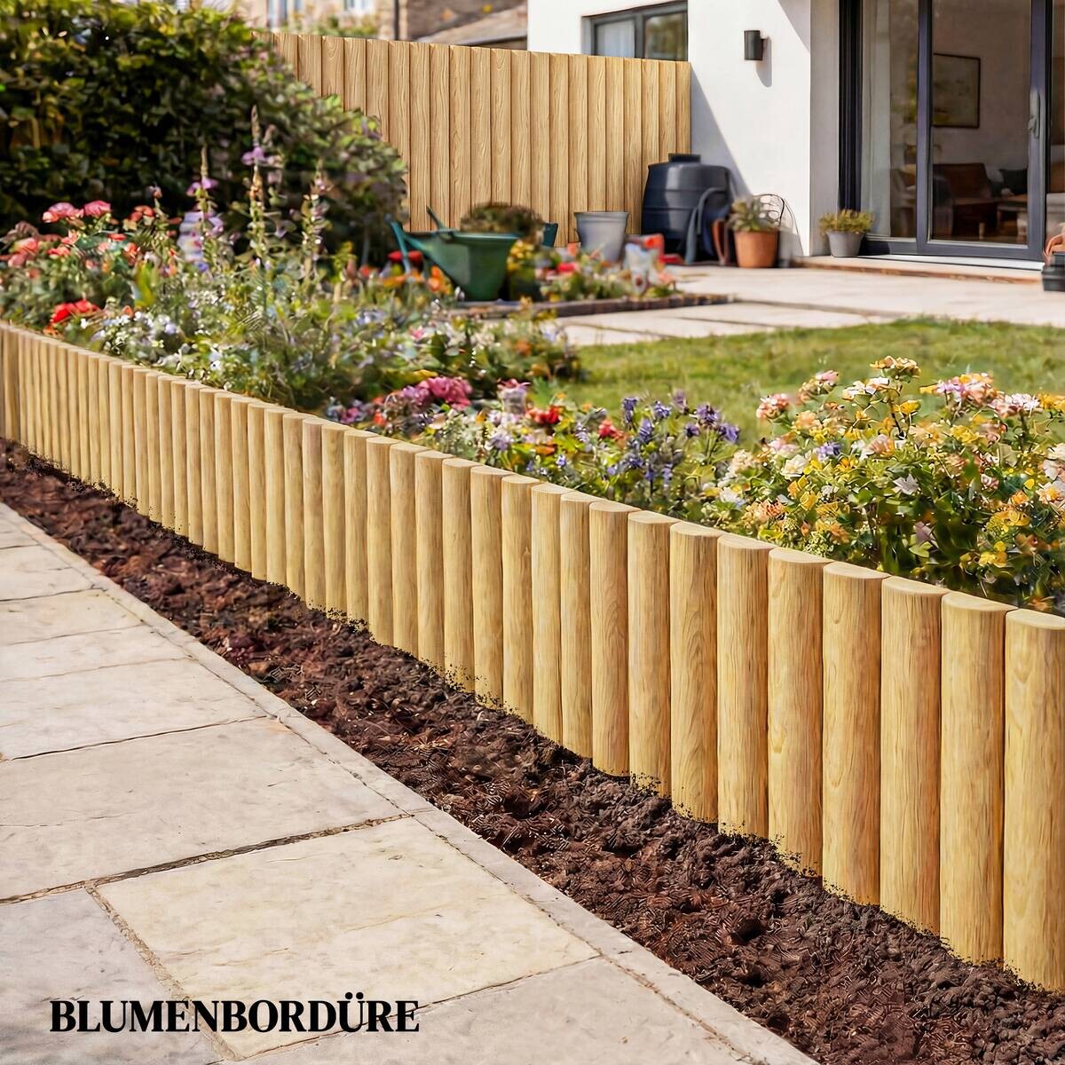 Outsunny Gartenzaun B/H/T/L: ca. 2,7x30x2,7x176 cm