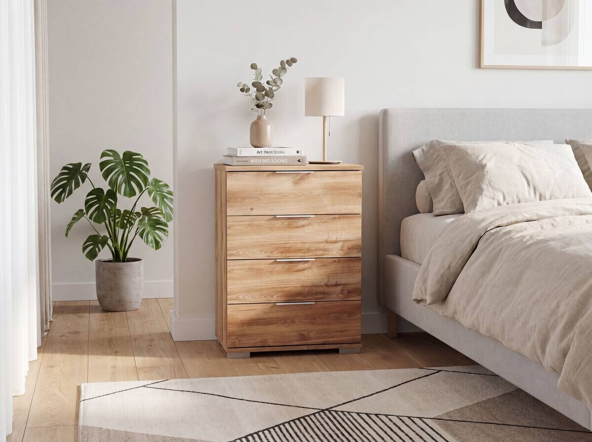 Nachtkonsole Easy Plus Eiche Nachbildung B/H/T: ca. 52x74x38 cm