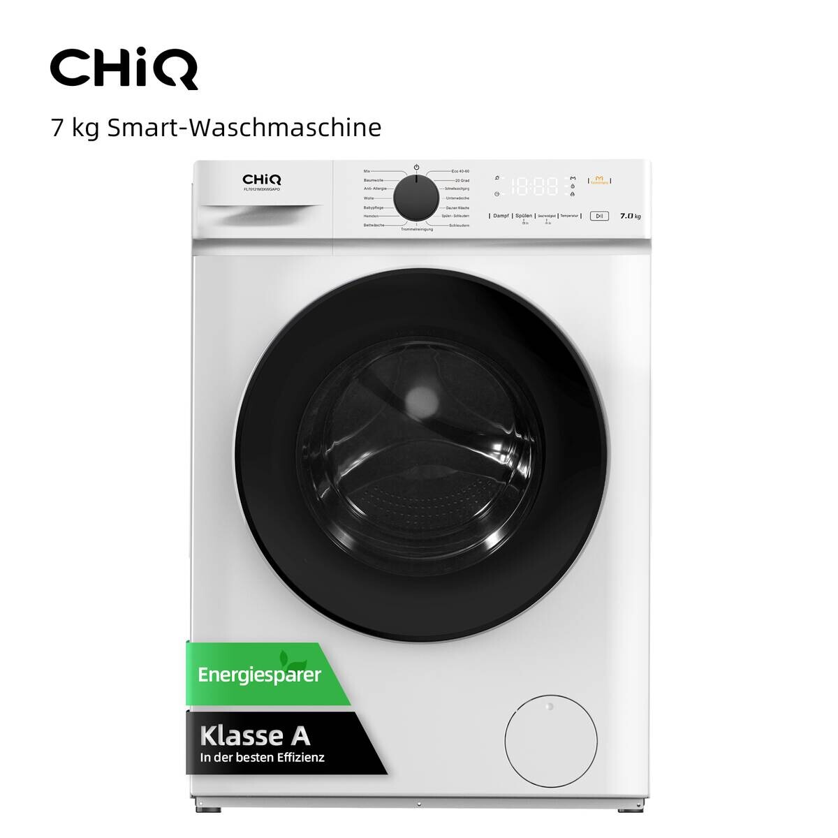 CHiQ Waschmaschine FL70121M3XWGAPO weiß B/H/T: ca. 60x84,7x46,5 cm ca. 7 kg