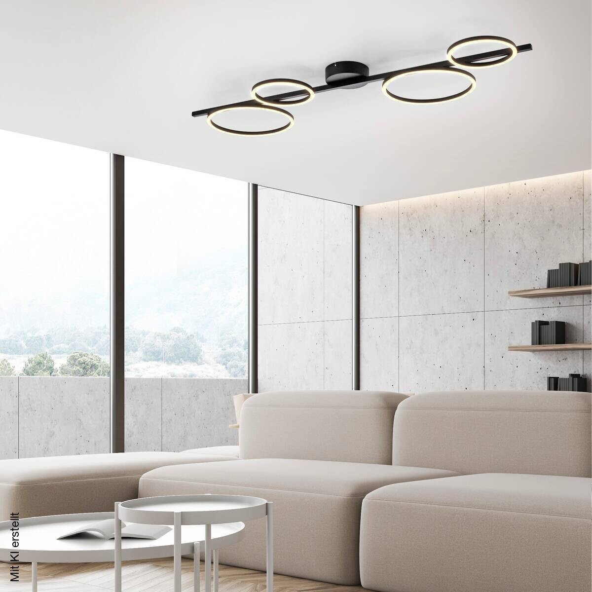 Just Light LED-Deckenleuchte Mini-Ritus schwarz Metall H/L: ca. 7x120 cm 1 Brennstellen