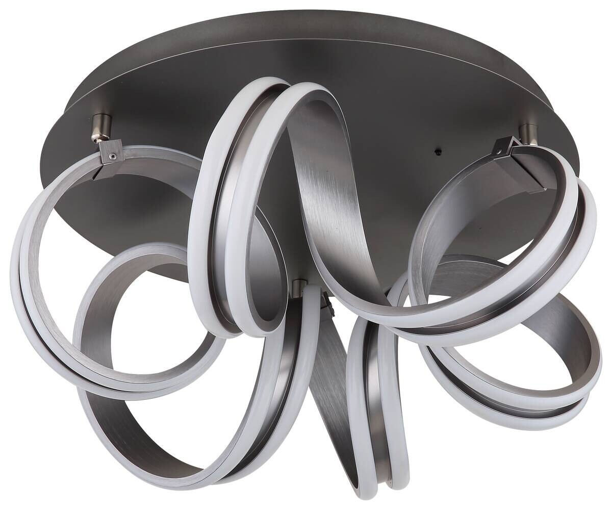 GLOBO Deckenleuchte dunkelgrau Opal Metall Aluminium H/D: ca. 25x54 cm 1 Brennstellen