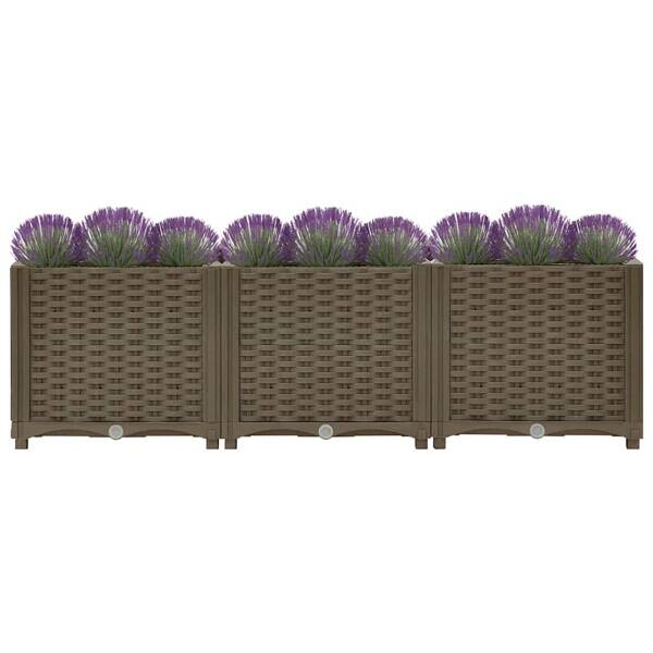 Hochbeet braun Polypropylen B/H/L: ca. 40x38x120 cm