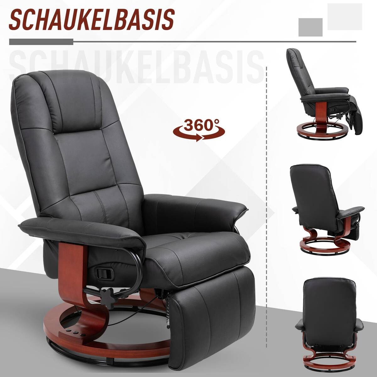 Sessel 833-621 schwarz B/H/T: ca. 78x100x87 cm