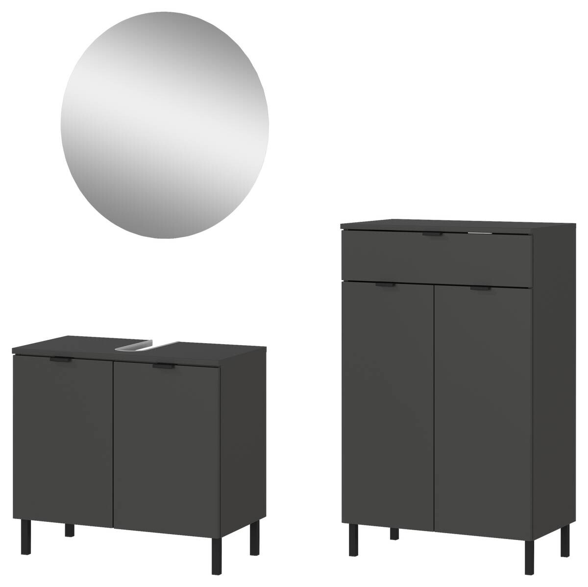 Badezimmer-Set 9924-547 Graphit B/H/T: ca. 135x200x34 cm