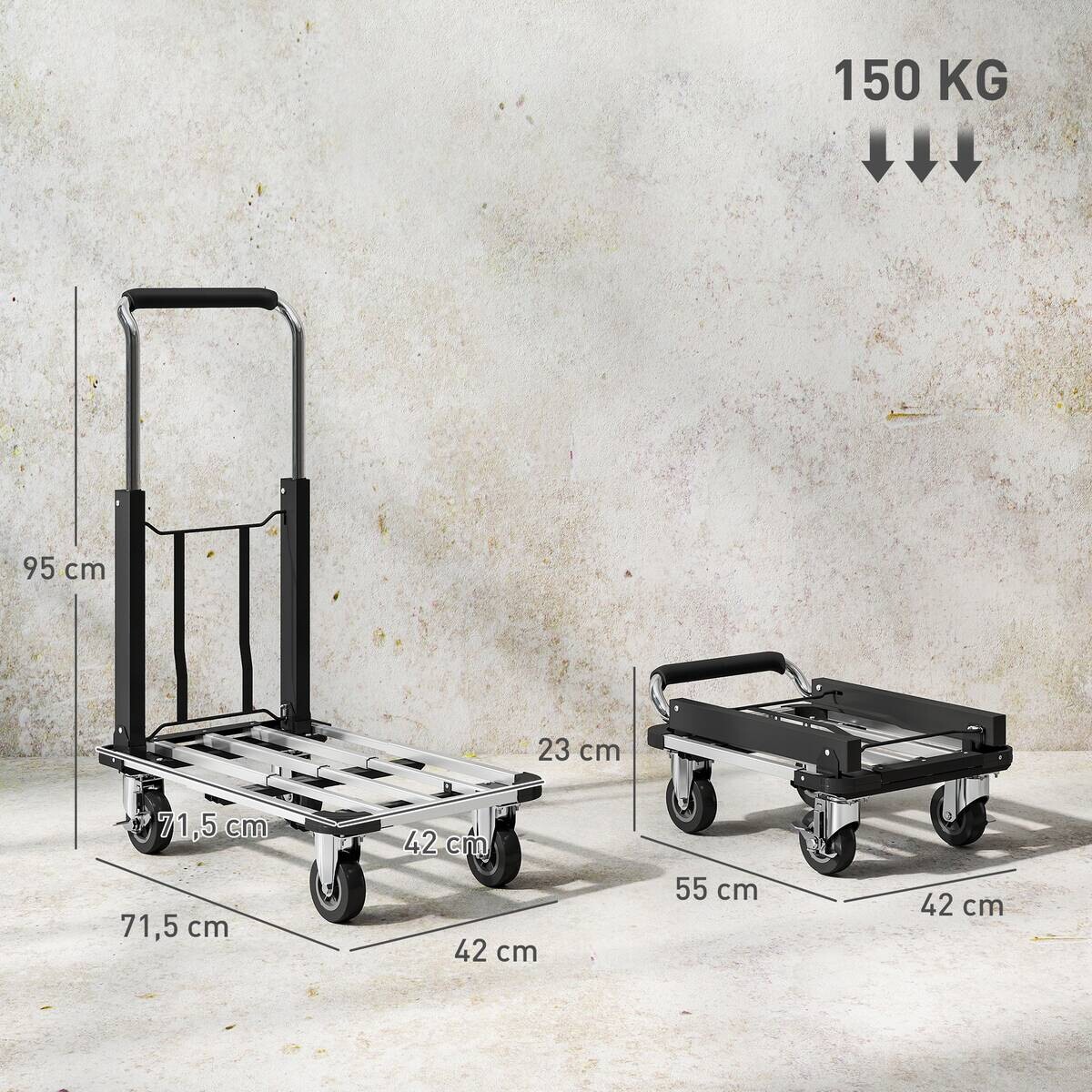 HOMCOM Sackkarre B/H/L: ca. 42x95x71,5 cm
