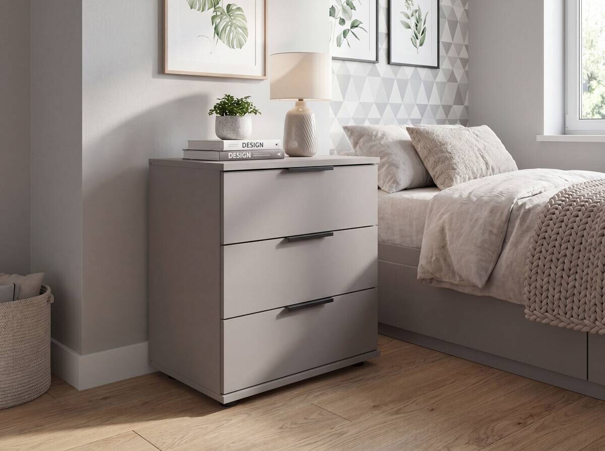 Nachtkonsole Easy Plus Sahara grau B/H/T: ca. 52x58x38 cm
