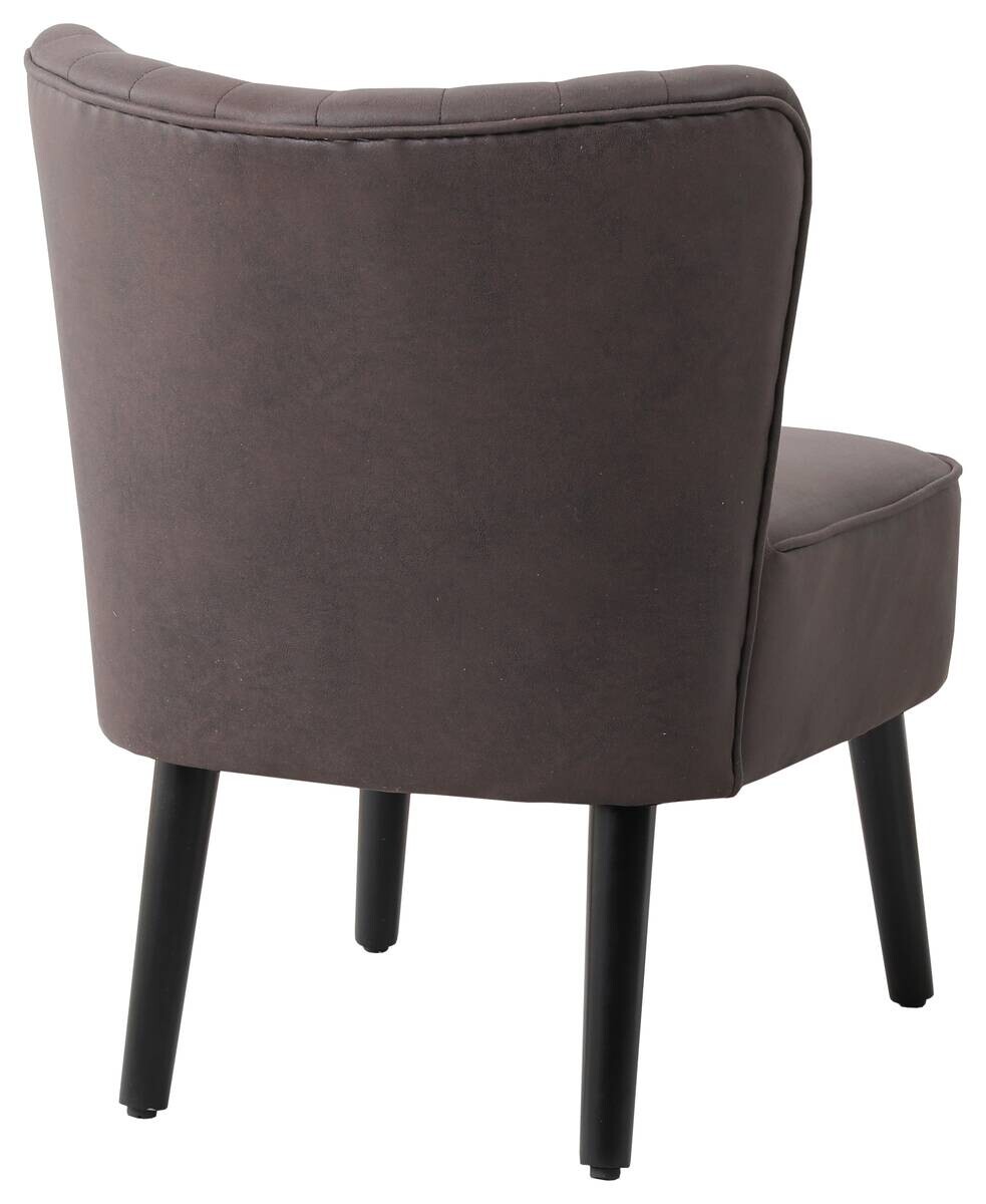 Sessel Emily grau Vintage Microfaser B/H/T: ca. 57x76x72 cm