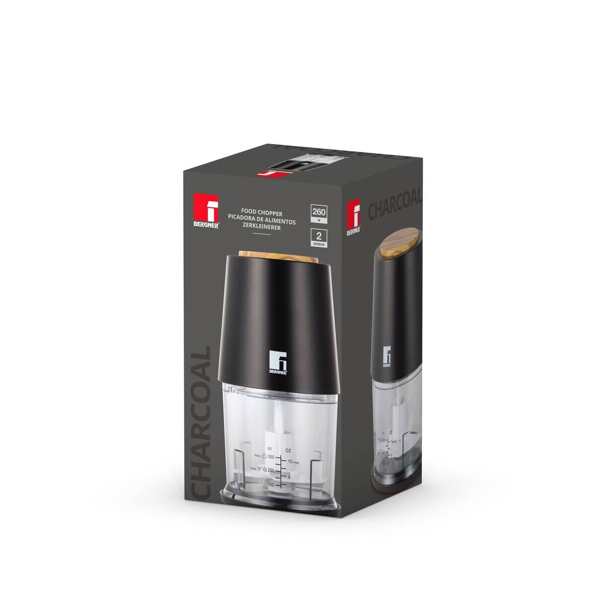 BERGNER Zerkleinerer schwarz B/H/L: ca. 13x24,5x13 cm