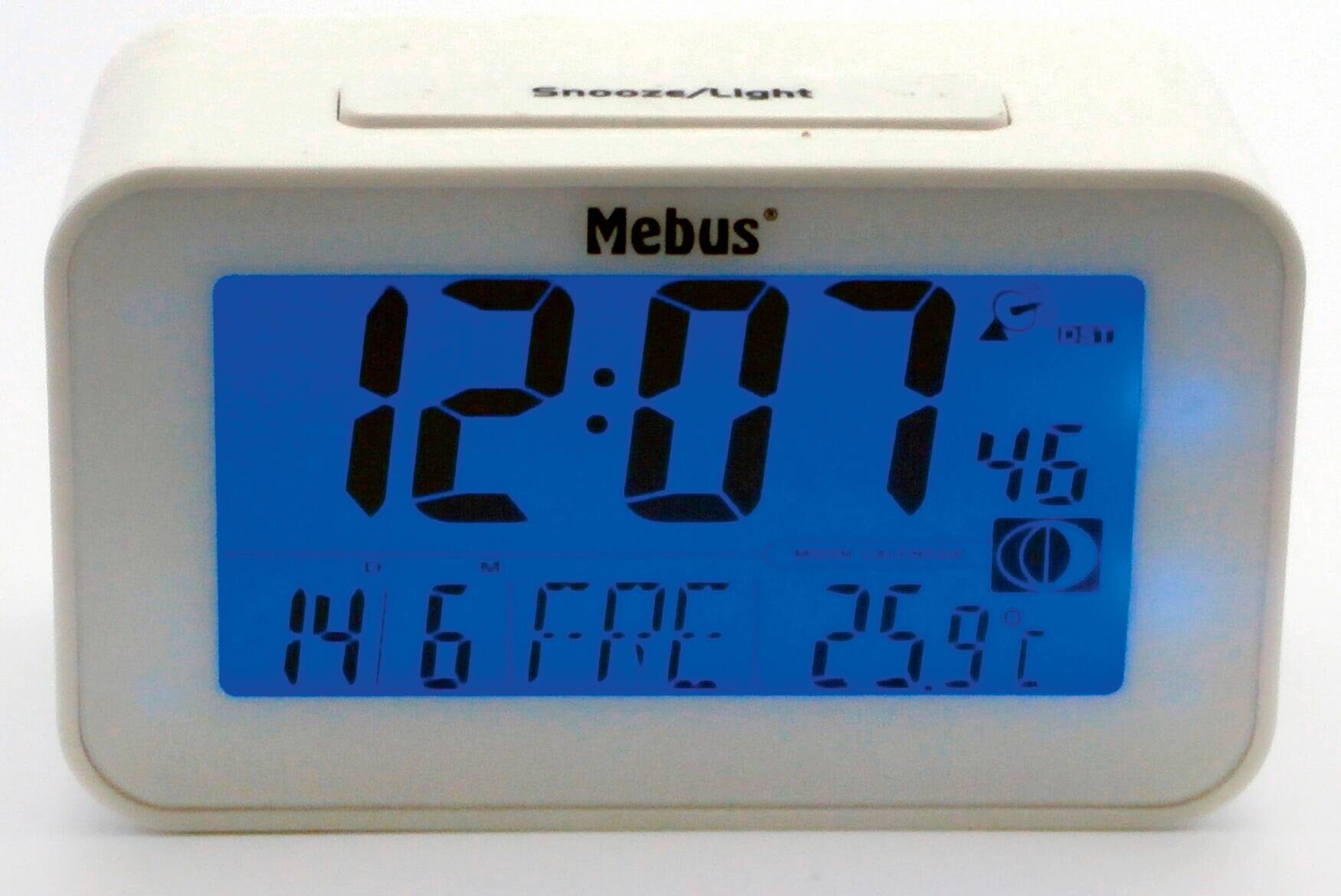 Mebus Wecker schwarz B/L: ca. 4,8x12 cm