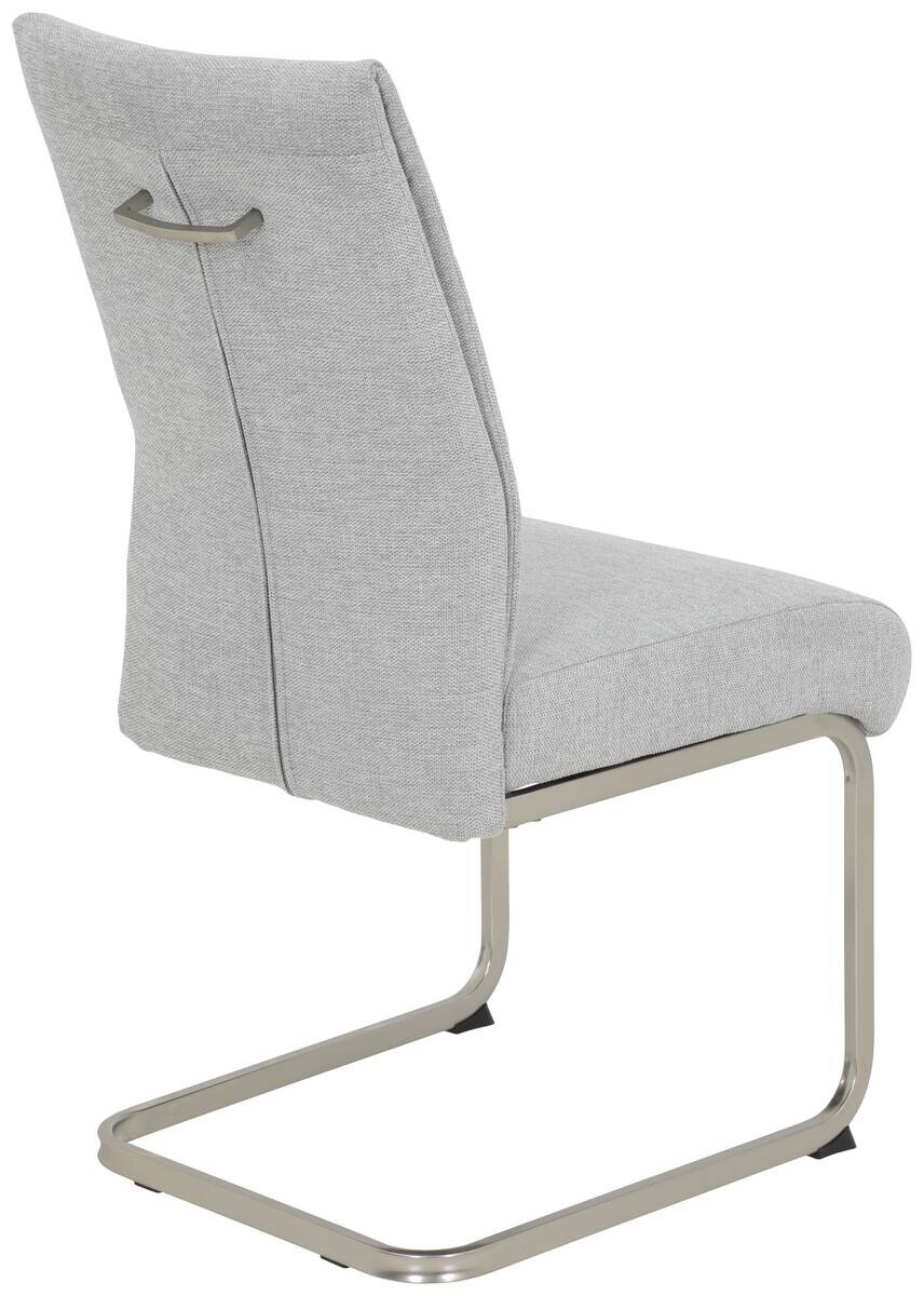 Schwingstuhl Ines, 4er-Set grau Metall Microfaser Webstoff B/H/T: ca. 50x99x66 cm