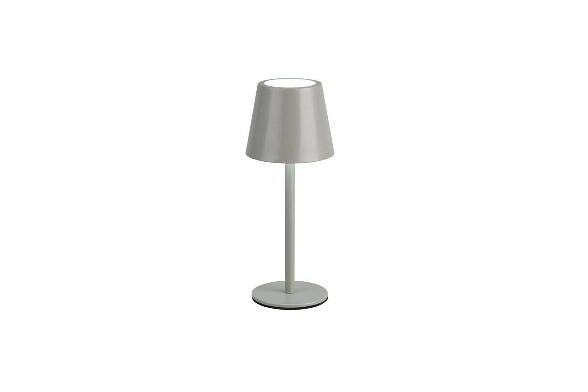 Reality LED Tischleuchte DIAZ grau Metall H: ca. 21 cm 1 Brennstellen