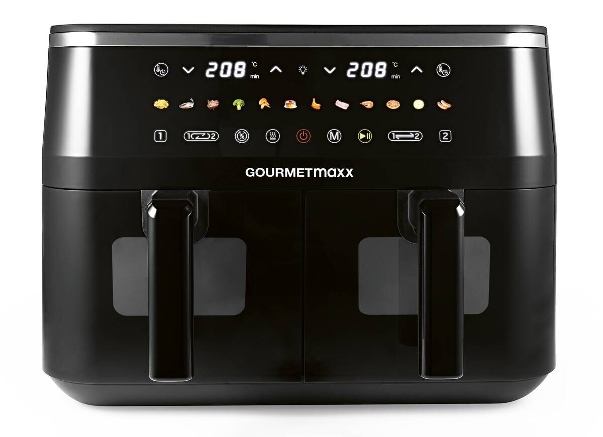 GOURMETmaxx Heißluftfritteuse schwarz Metall B/H/L: ca. 36,2x29,2x40 cm ca. 4,5 l