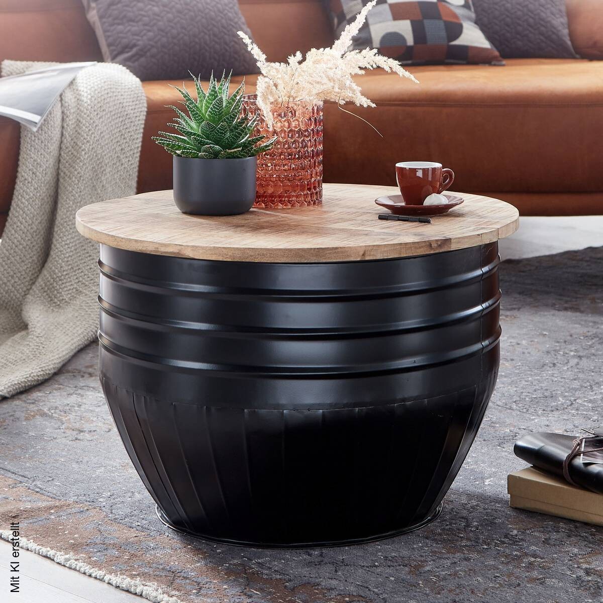 Couchtisch schwarz B/H/T: ca. 60x41x60 cm