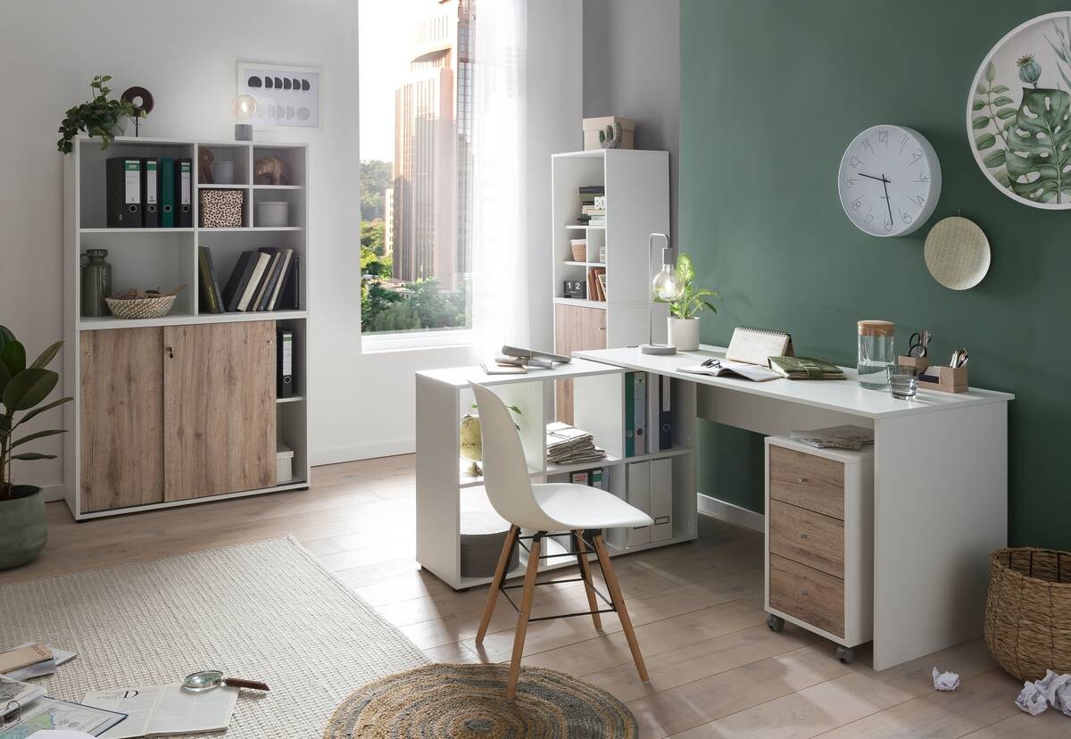 Schiebetürenschrank Serie 400 perlweiß B/H/T: ca. 100,1x83,6x41 cm