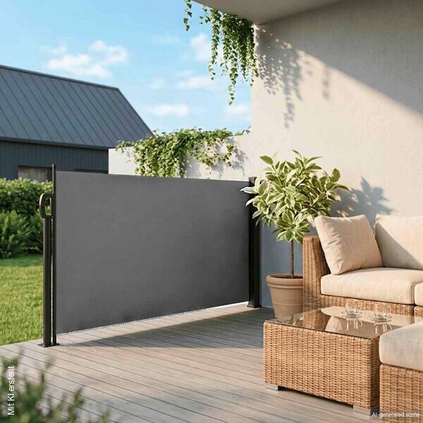 vidaXL Seitenmarkise anthrazit B/H/T/L: ca. 120x120x600x600 cm