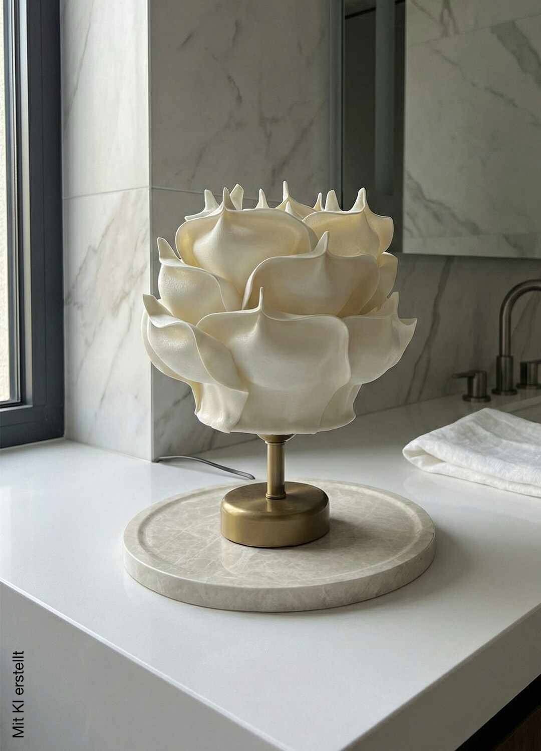 Opviq Tischleuchte gold beige Metall B/H/T/L/D: ca. 24x30x24x24x24 cm null 1 Brennstellen