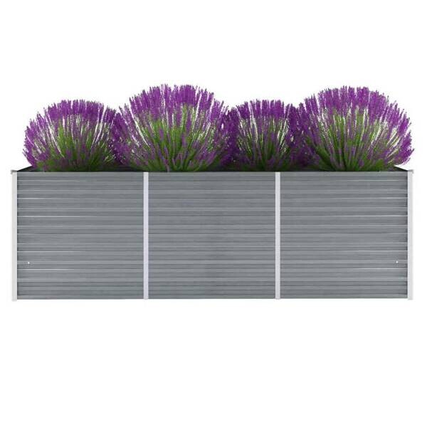 Hochbeet grau Stahl B/H/L: ca. 80x77x240 cm