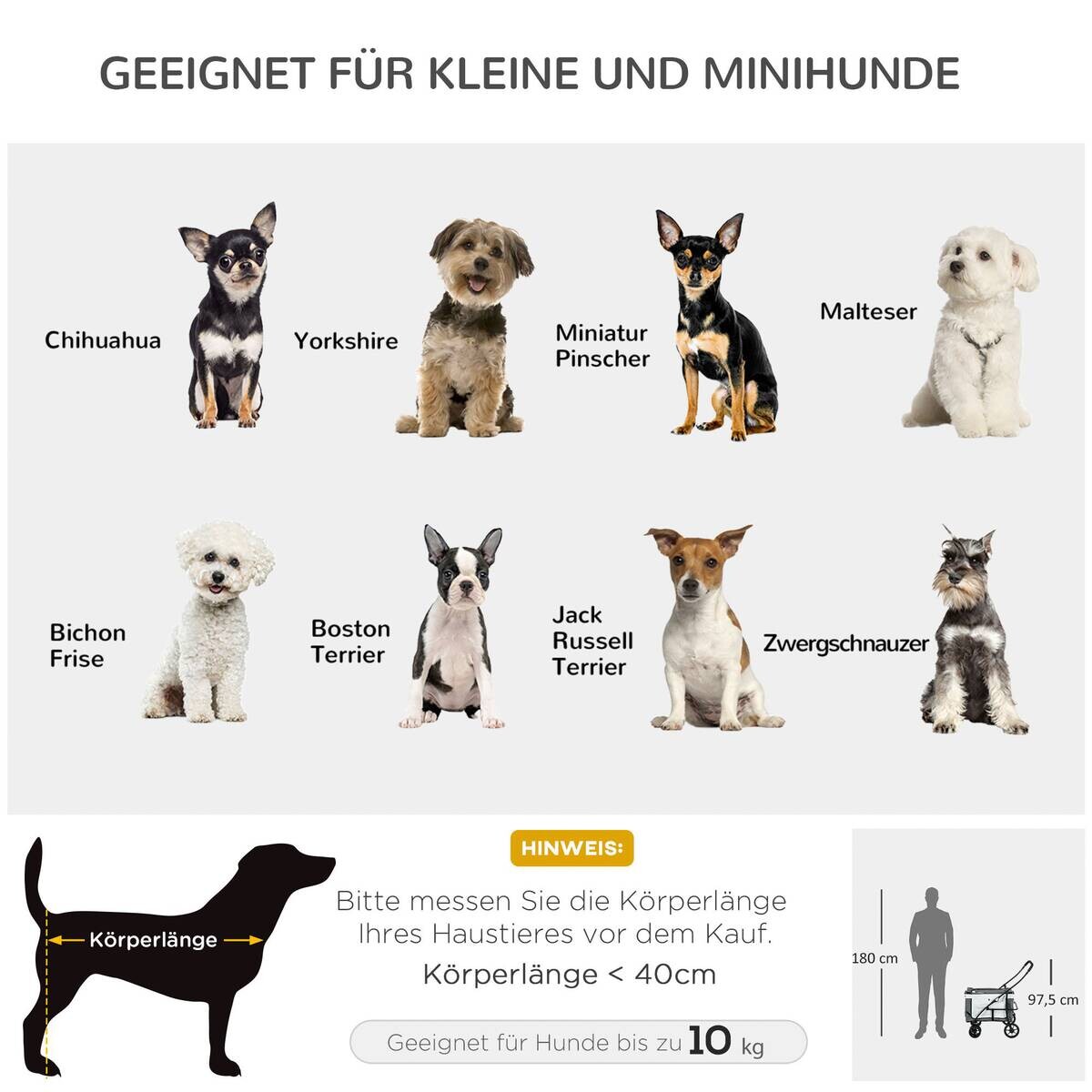 PawHut Hunde-Zubehör grau Edelstahl B/H/L: ca. 58x81x97,5 cm