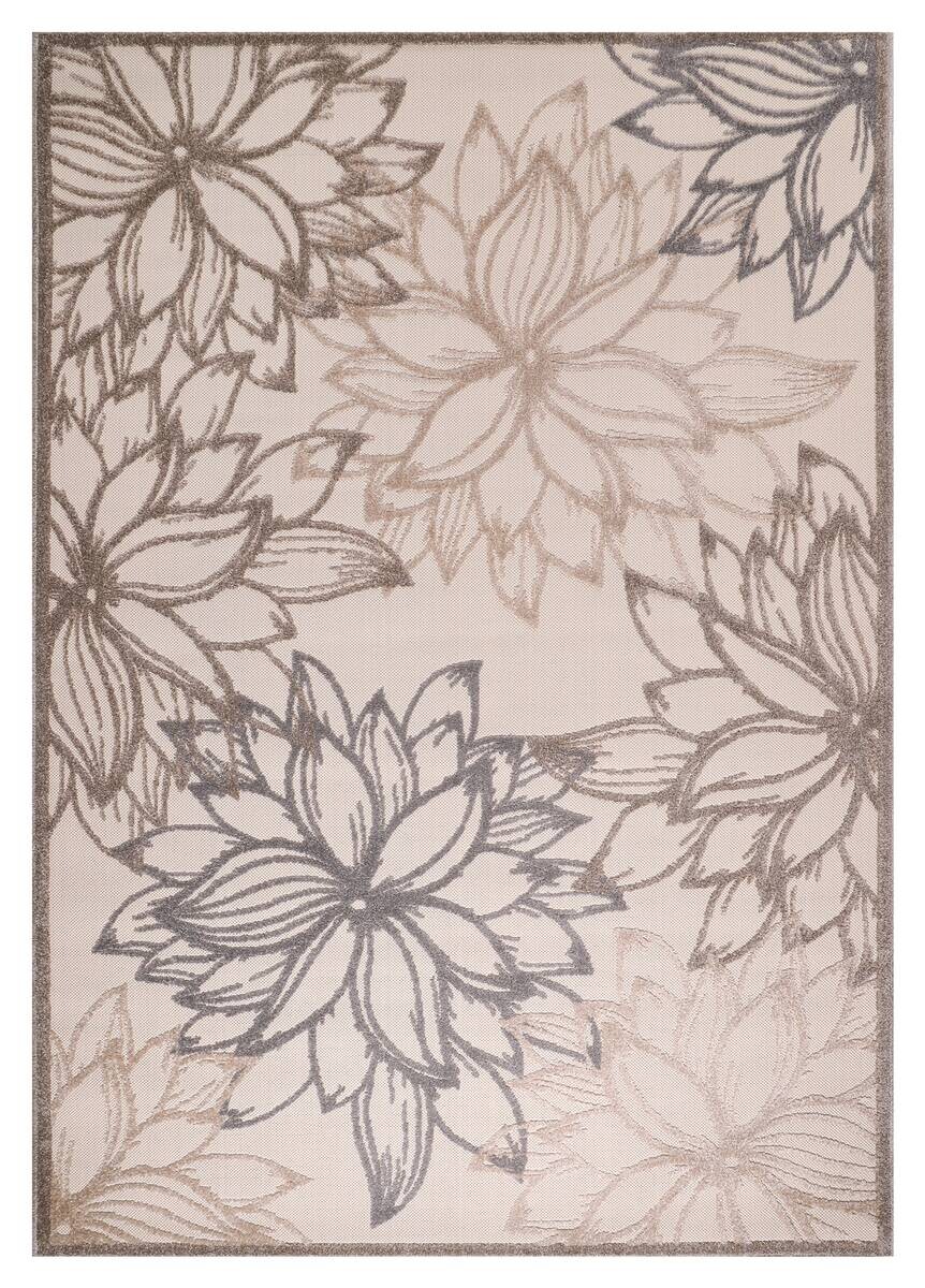Sanat Outdoorteppich FLORAL creme B/L: ca. 60x110 cm