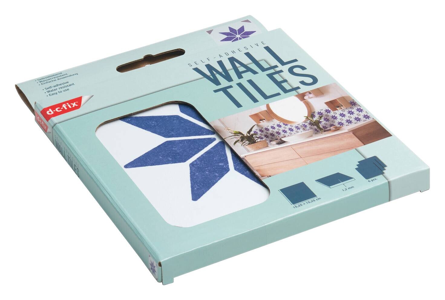 d-c-fix Wandfliese selbstklebend weiß B/L: ca. 15,25x15,25 cm