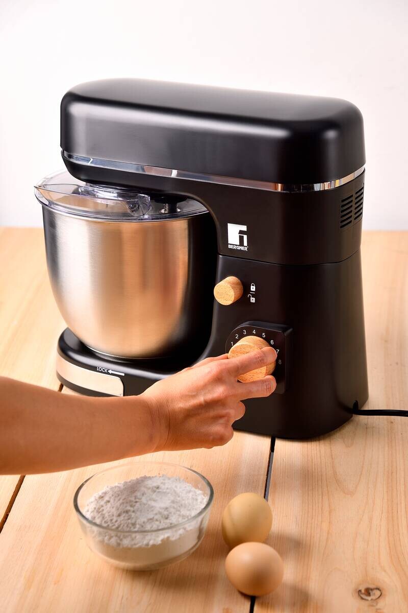 BERGNER Standmixer silber schwarz Edelstahl B/H/L: ca. 23x33,7x38 cm